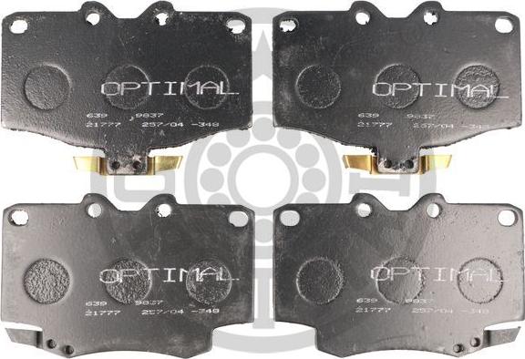 Optimal 9837 - Brake Pad Set, disc brake autospares.lv