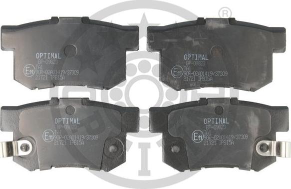 Optimal 9823 - Brake Pad Set, disc brake autospares.lv