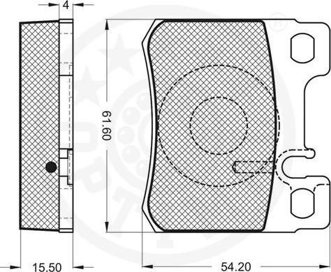 Optimal 9876 - Brake Pad Set, disc brake autospares.lv