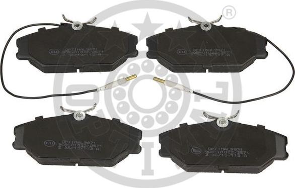 Optimal 9871 - Brake Pad Set, disc brake autospares.lv