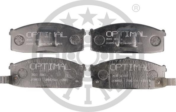 Optimal 9396 - Brake Pad Set, disc brake autospares.lv