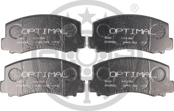 Optimal 9344 - Brake Pad Set, disc brake autospares.lv