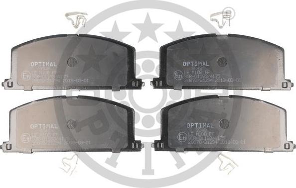 Optimal 9348 - Brake Pad Set, disc brake autospares.lv