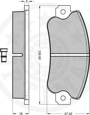 Optimal 9342 - Brake Pad Set, disc brake autospares.lv