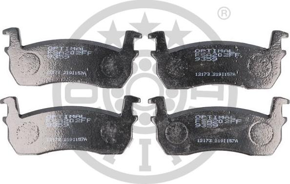 Optimal 9359 - Brake Pad Set, disc brake autospares.lv