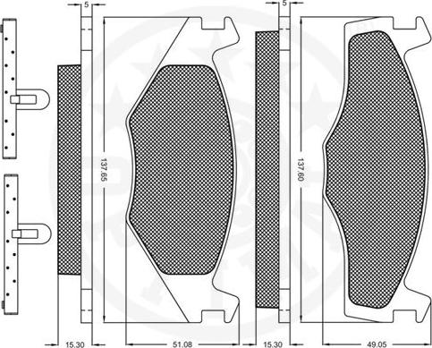 Optimal 9356 - Brake Pad Set, disc brake autospares.lv