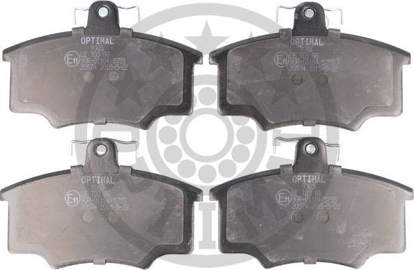 Optimal BP-09365 - Brake Pad Set, disc brake autospares.lv