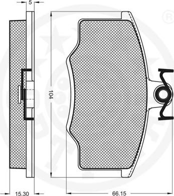 Optimal 9365 - Brake Pad Set, disc brake autospares.lv