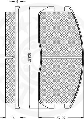 Optimal 9361 - Brake Pad Set, disc brake autospares.lv