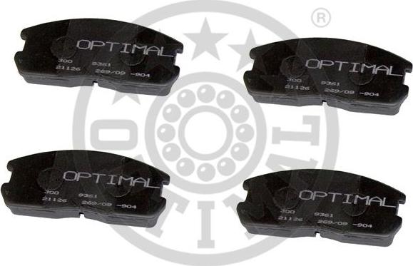 Optimal 9361 - Brake Pad Set, disc brake autospares.lv