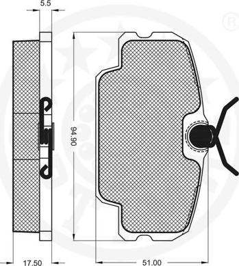 Optimal 9304 - Brake Pad Set, disc brake autospares.lv