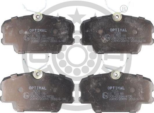 Optimal BP-09304 - Brake Pad Set, disc brake autospares.lv