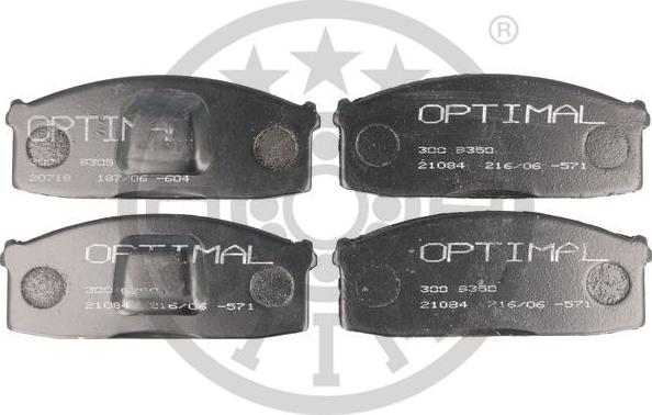 Optimal 9305 - Brake Pad Set, disc brake autospares.lv