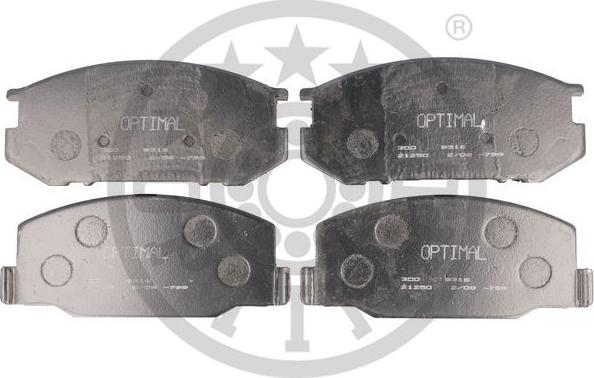 Optimal 9316 - Brake Pad Set, disc brake autospares.lv