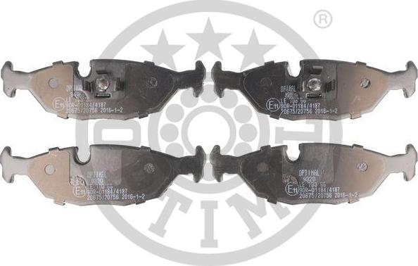 Optimal 9320 - Brake Pad Set, disc brake autospares.lv