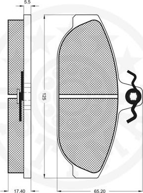 Optimal 9321 - Brake Pad Set, disc brake autospares.lv