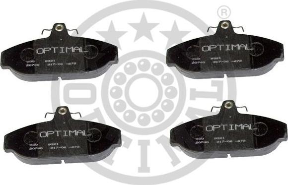 Optimal 9321 - Brake Pad Set, disc brake autospares.lv