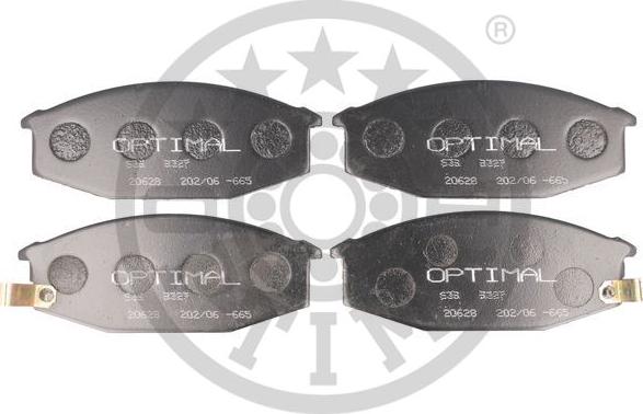 Optimal 9327 - Brake Pad Set, disc brake autospares.lv