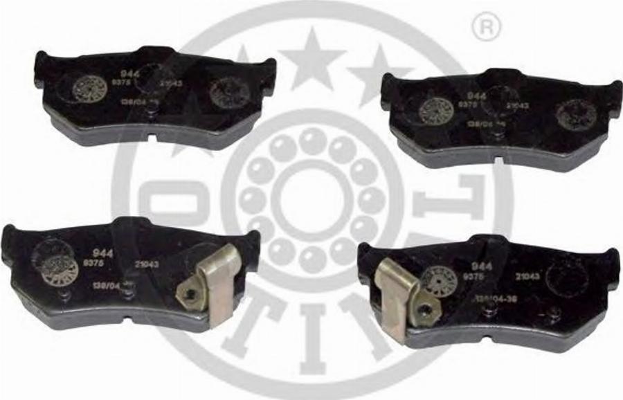 Optimal 9375 - Brake Pad Set, disc brake autospares.lv