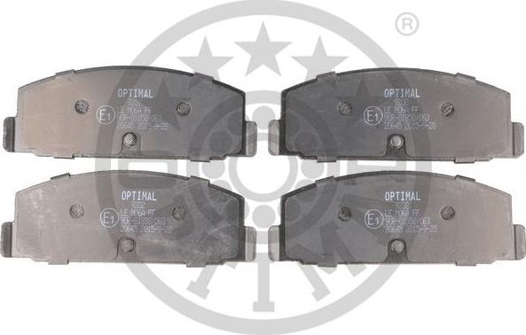 Optimal 9202 - Brake Pad Set, disc brake autospares.lv