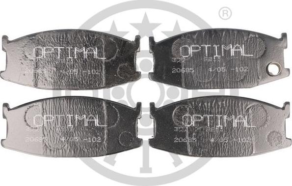 Optimal 9211 - Brake Pad Set, disc brake autospares.lv