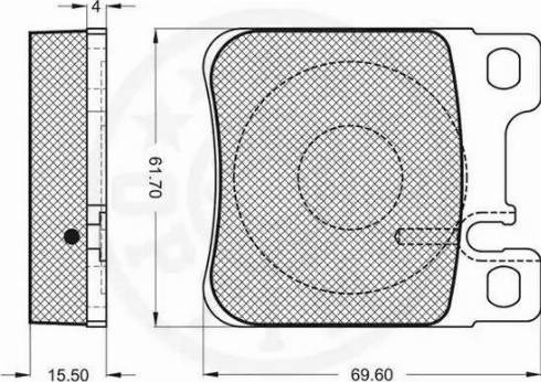 Optimal 9795 - Brake Pad Set, disc brake autospares.lv