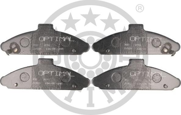 Optimal 9791 - Brake Pad Set, disc brake autospares.lv
