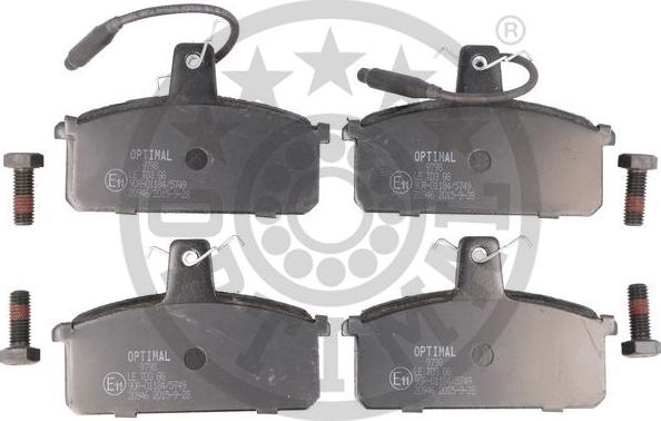 Optimal 9798 - Brake Pad Set, disc brake autospares.lv