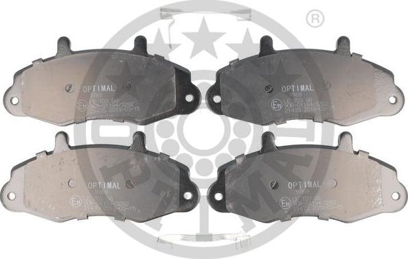 Optimal 9769 - Brake Pad Set, disc brake autospares.lv