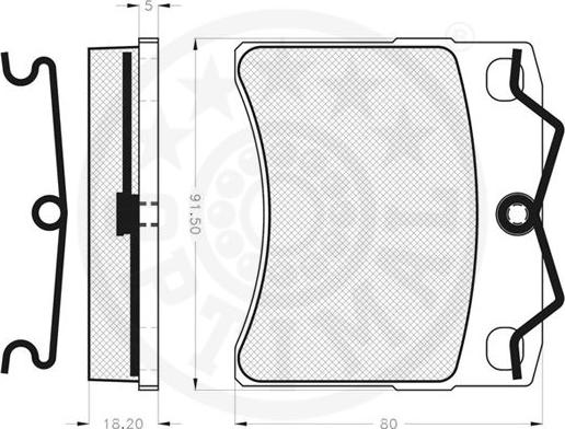 Optimal 9760 - Brake Pad Set, disc brake autospares.lv