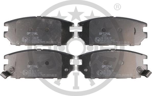 Optimal 9713 - Brake Pad Set, disc brake autospares.lv
