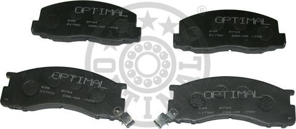 Optimal 9734 - Brake Pad Set, disc brake autospares.lv