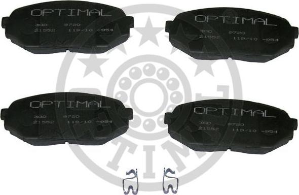 Optimal 9720 - Brake Pad Set, disc brake autospares.lv