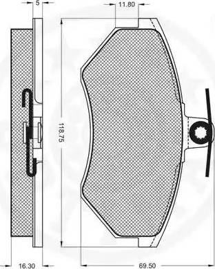 Optimal 9774 - Brake Pad Set, disc brake autospares.lv