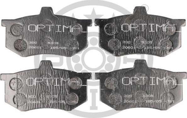 Optimal 5305 - Brake Pad Set, disc brake autospares.lv