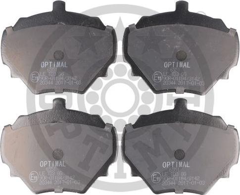 Optimal 6551 - Brake Pad Set, disc brake autospares.lv