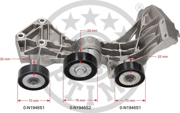 Optimal 0-N1946 - Belt Tensioner, v-ribbed belt autospares.lv