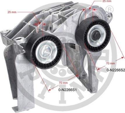 Optimal 0-N2266 - Belt Tensioner, v-ribbed belt autospares.lv