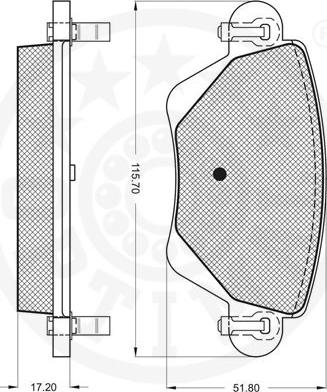 Optimal 10494 - Brake Pad Set, disc brake autospares.lv