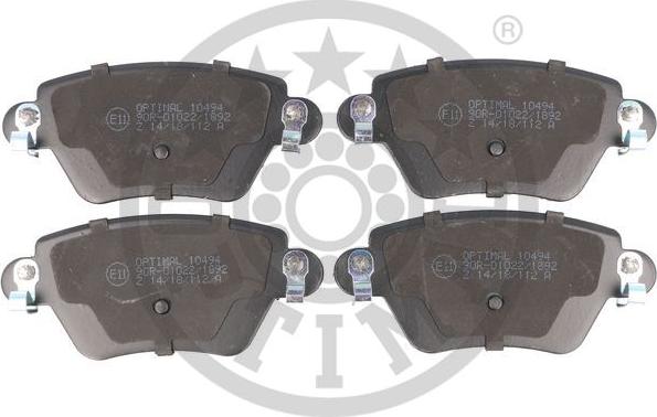 Optimal 10494 - Brake Pad Set, disc brake autospares.lv