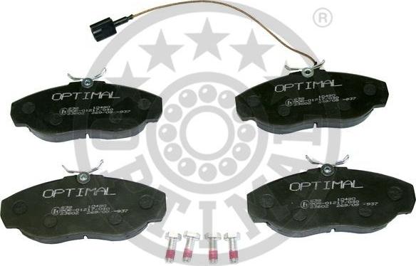 Optimal 10490 - Brake Pad Set, disc brake autospares.lv