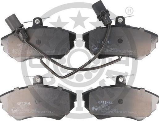 Optimal 10445 - Brake Pad Set, disc brake autospares.lv