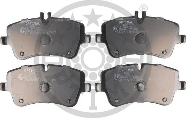 Optimal 10467 - Brake Pad Set, disc brake autospares.lv