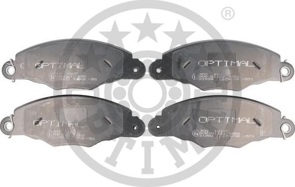 Optimal 10437 - Brake Pad Set, disc brake autospares.lv