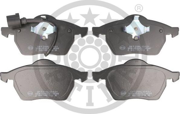 Optimal 10421 - Brake Pad Set, disc brake autospares.lv