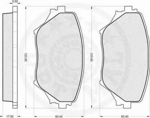 Optimal 10551 - Brake Pad Set, disc brake autospares.lv