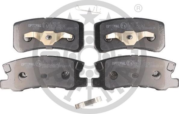 Optimal 10537 - Brake Pad Set, disc brake autospares.lv