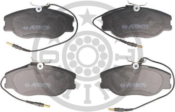 Optimal 10043 - Brake Pad Set, disc brake autospares.lv