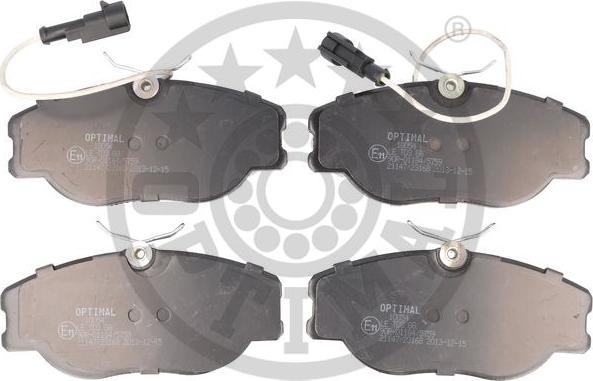 Optimal BP-10054 - Brake Pad Set, disc brake autospares.lv