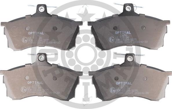 Optimal 10056 - Brake Pad Set, disc brake autospares.lv